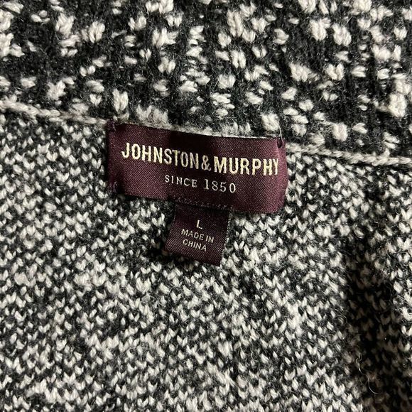 Johnston & Murphy womens large gray/black cardigan‎ - Picture 3 of 5